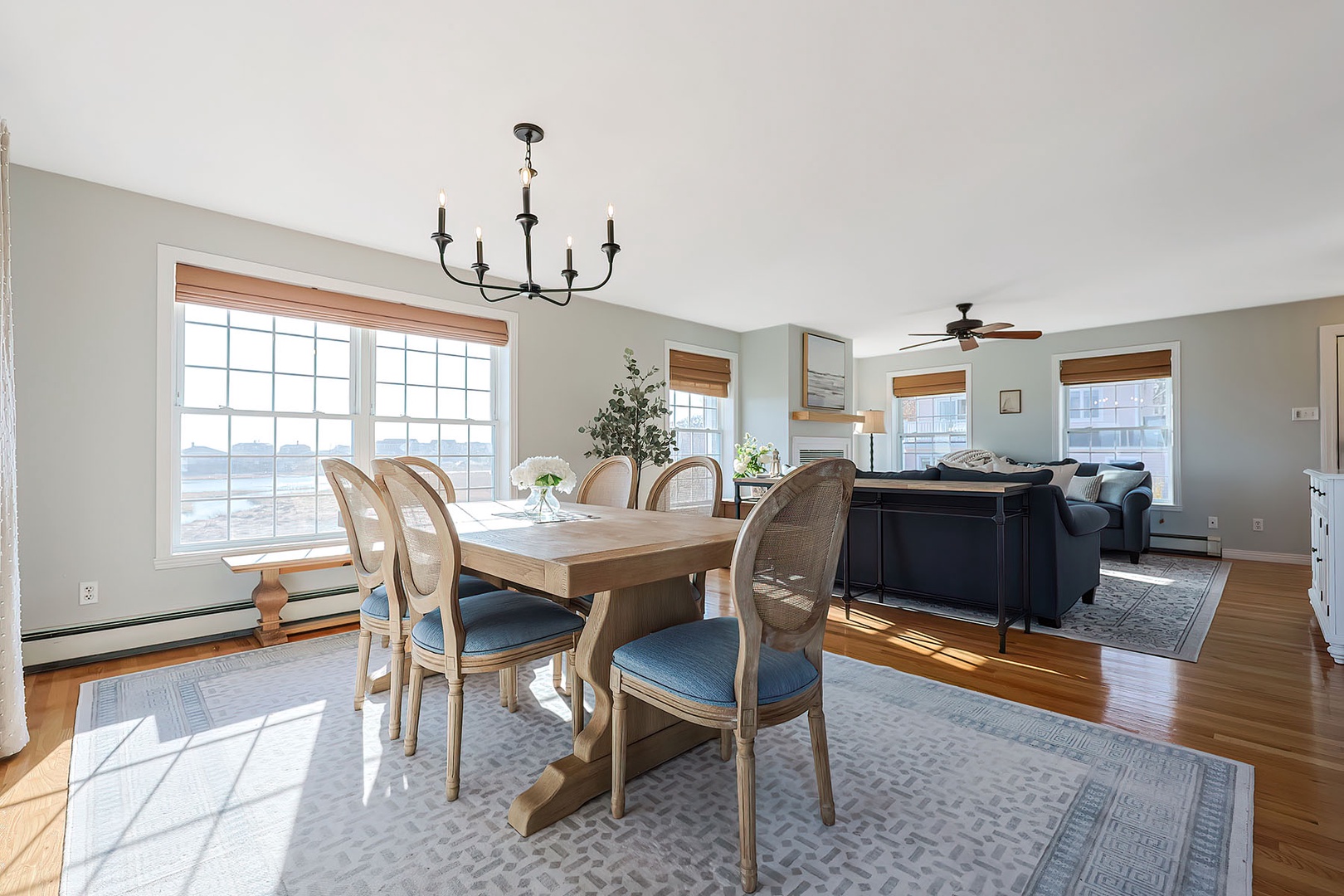 Dining area next to the kitchen and porch.