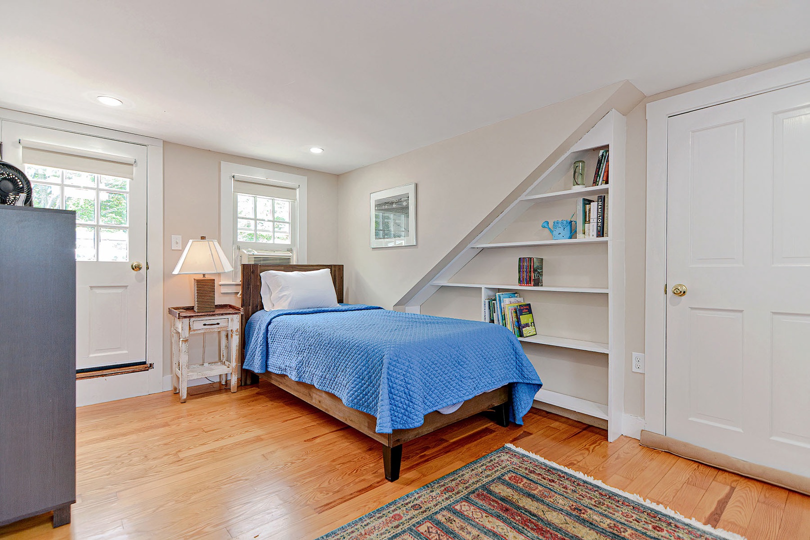 Access to the deck through this bedroom.