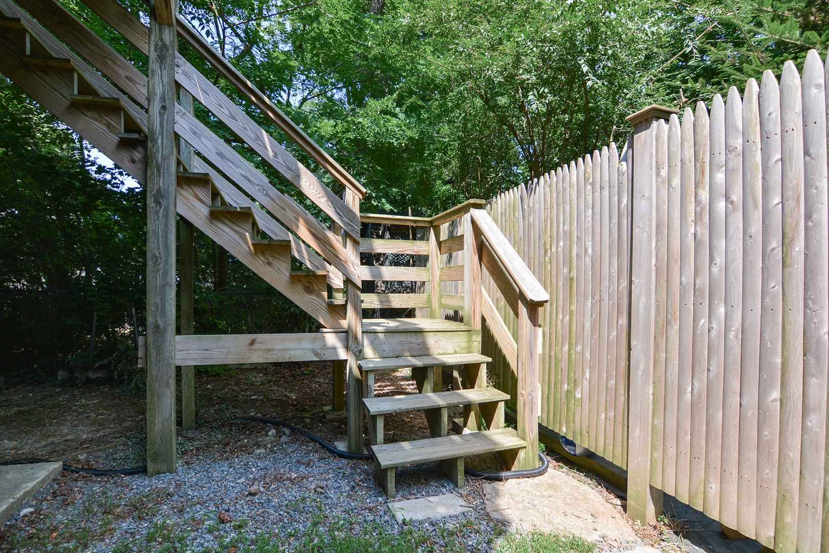 Stairs leading to the unit.