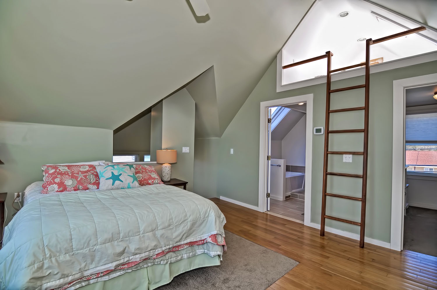 The upper Master suite has a built-in loft.