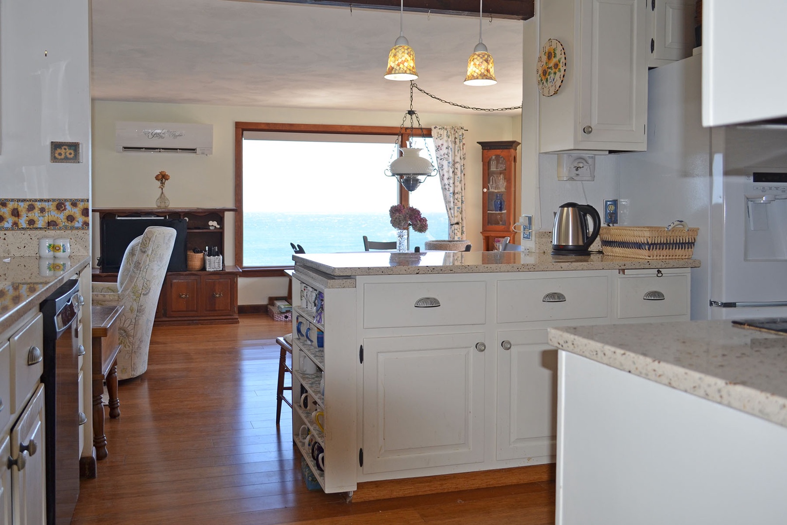 Enjoy the water views from the open kitchen.