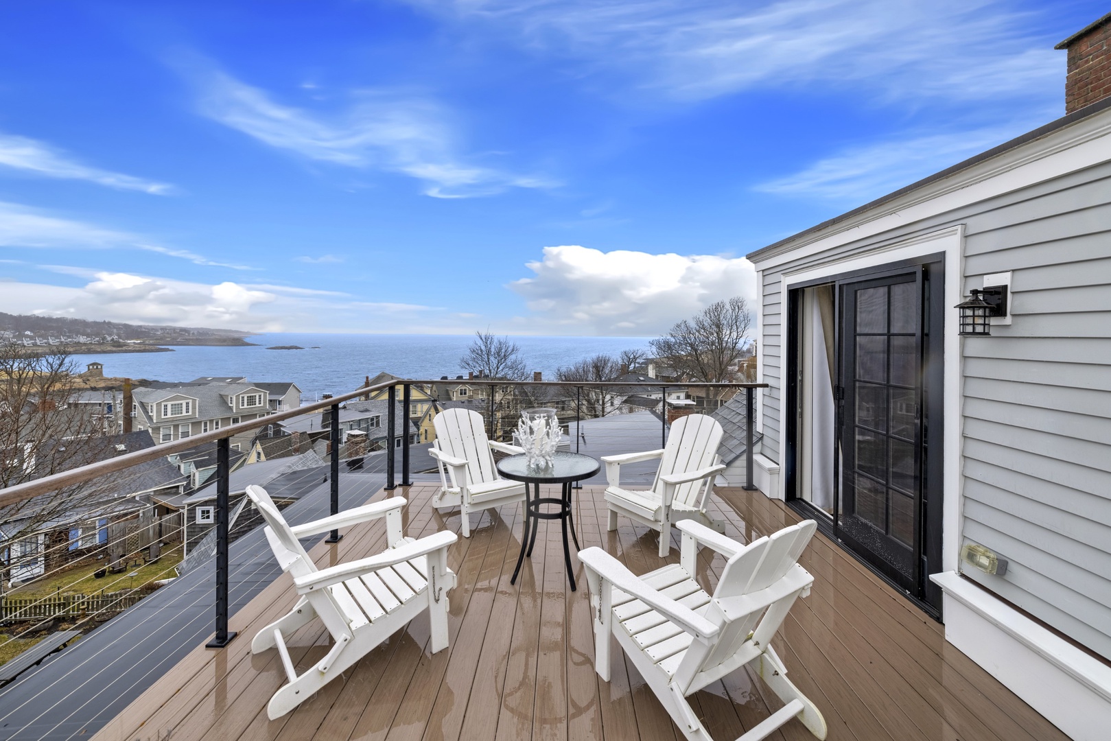 Views of Front Beach and the sea from the upper deck.