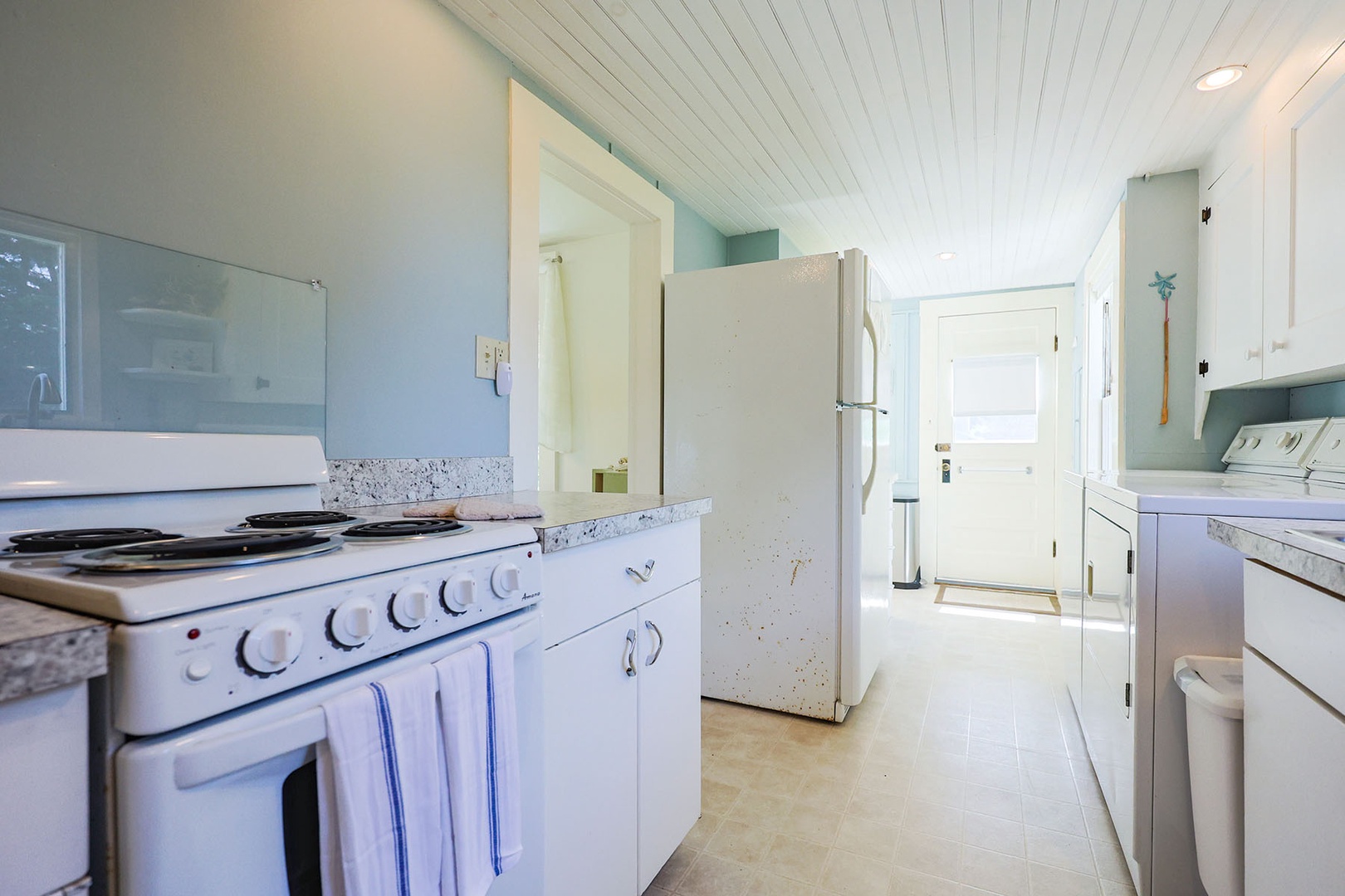 The fully-applianced kitchen.