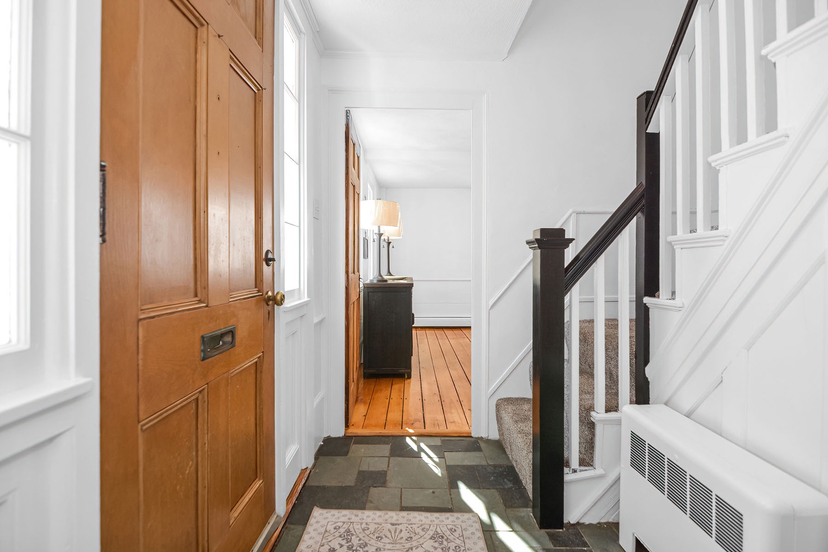Stairs to the second level.