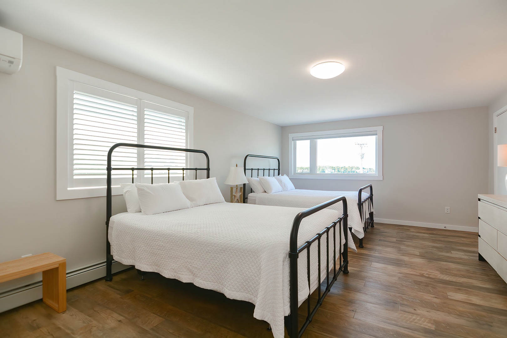 Second floor room with two queen beds.