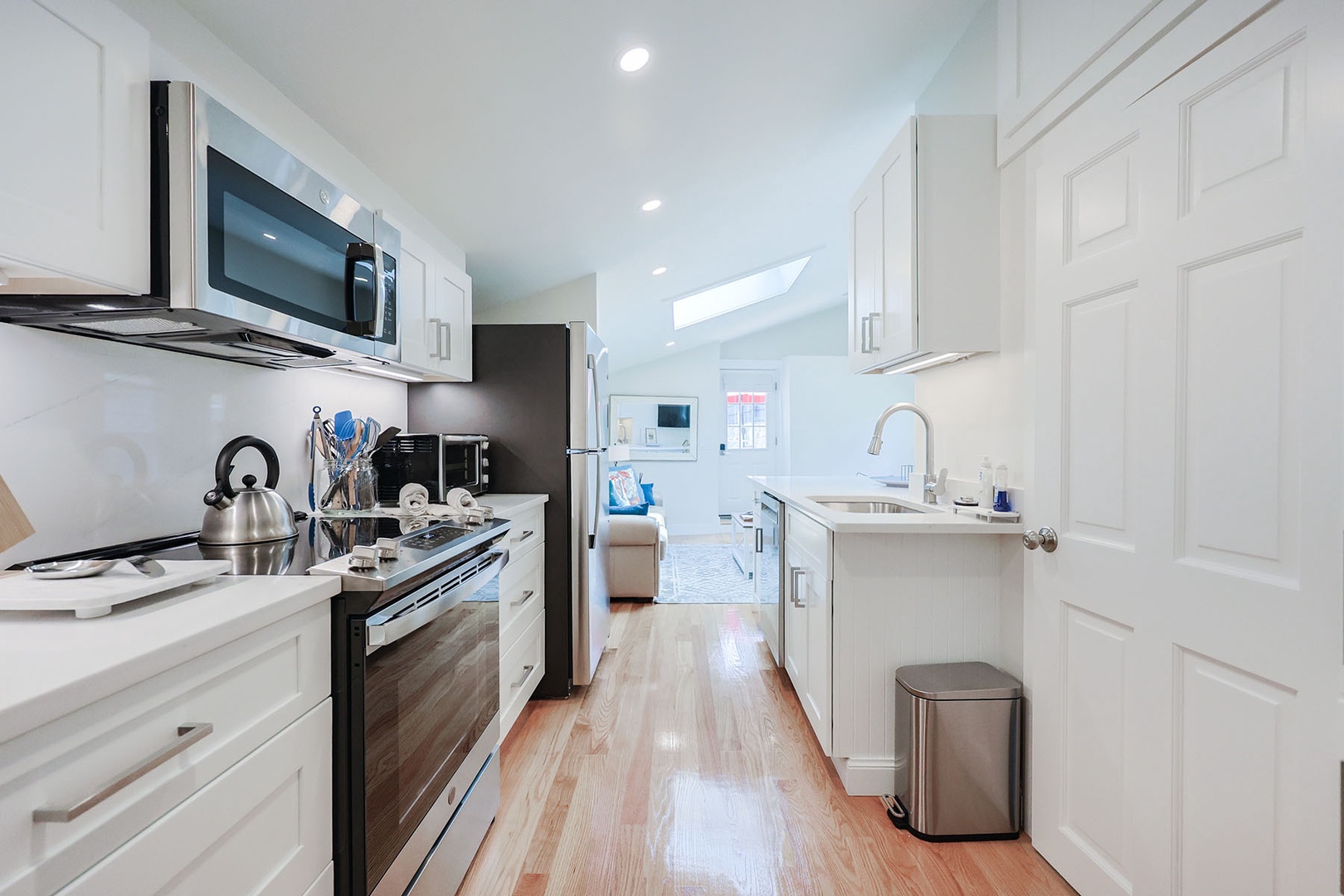 The fully equipped galley kitchen.