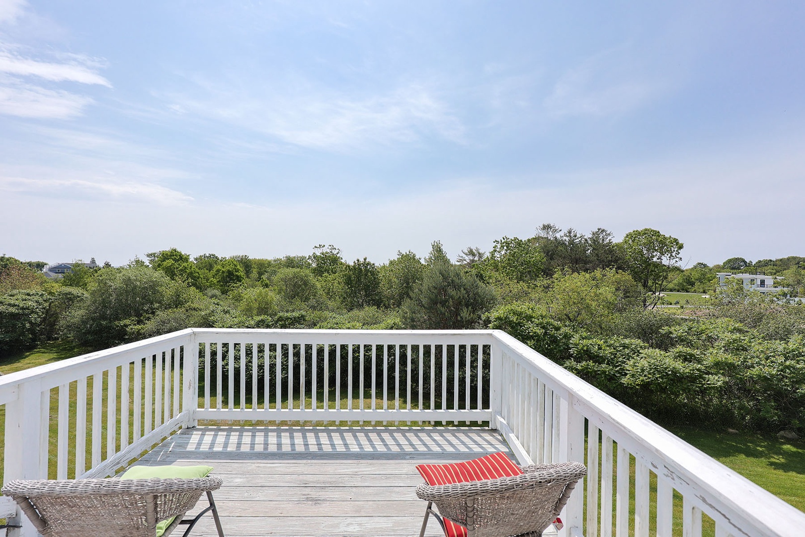 The primary bedroom's balcony with beautiful views.