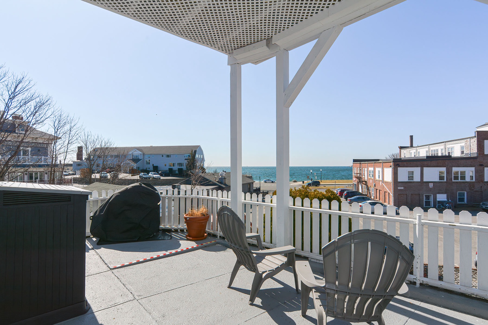 View toward the ocean and Stacy Boulevard.