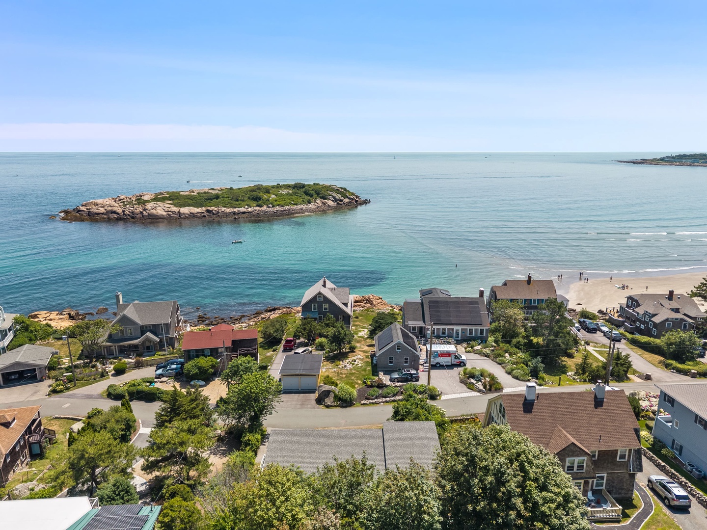 Salt Island in the distance and nearby Good Harbor Beach to the right.