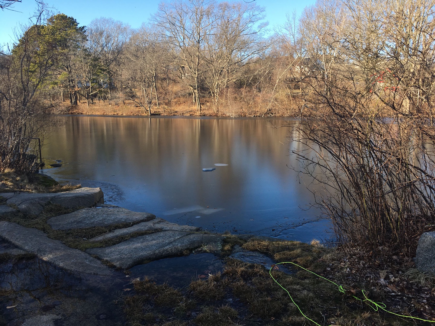 View of nearby Little Parker Pit Quarry.
