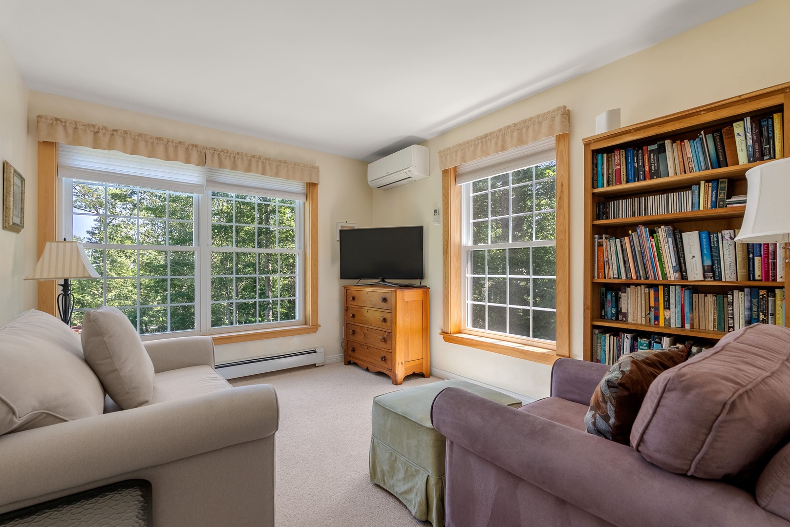 The cozy first-floor den with A/C.