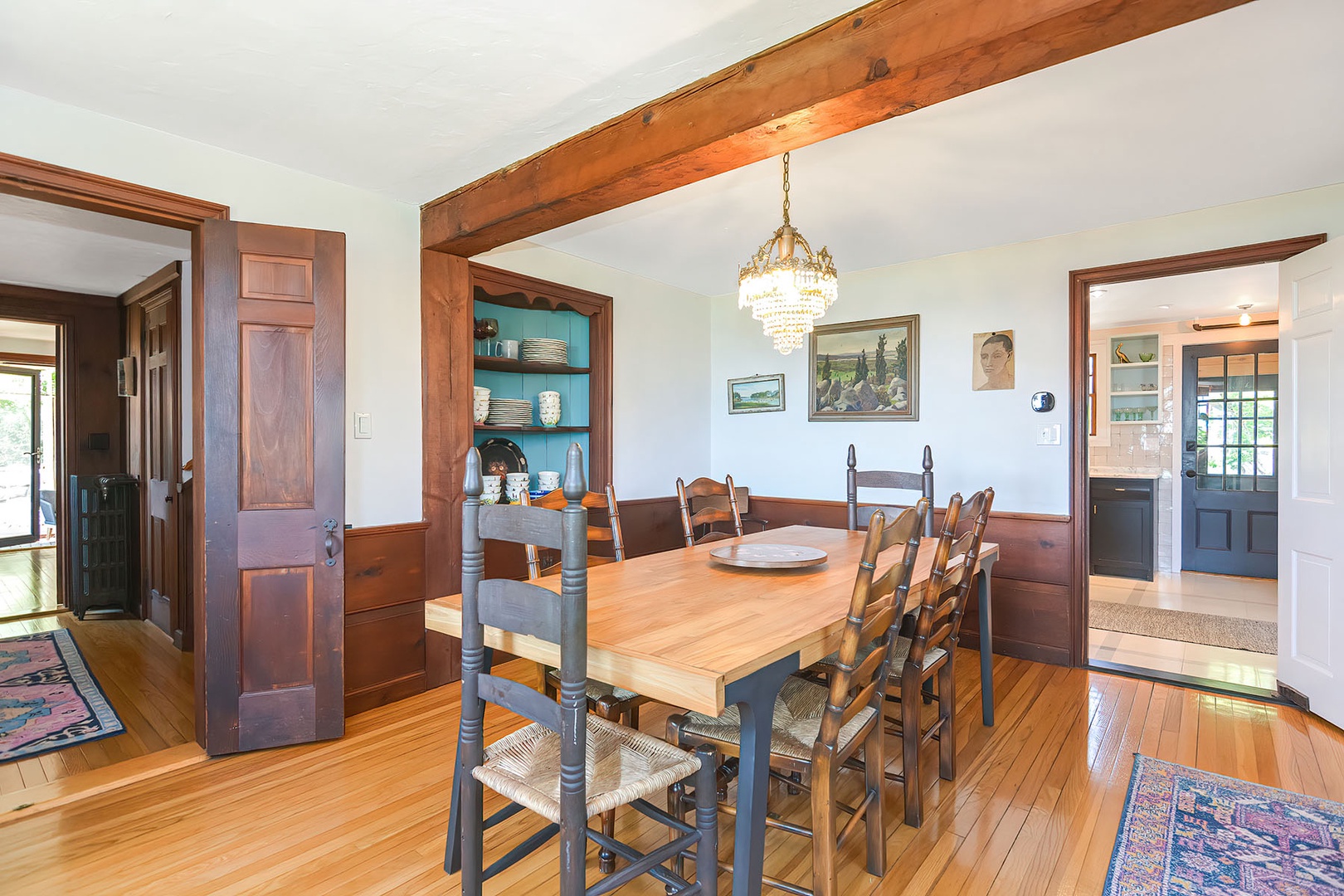 The dining room chandelier.