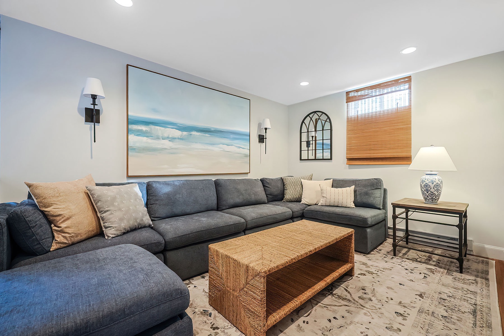 Basement living room.