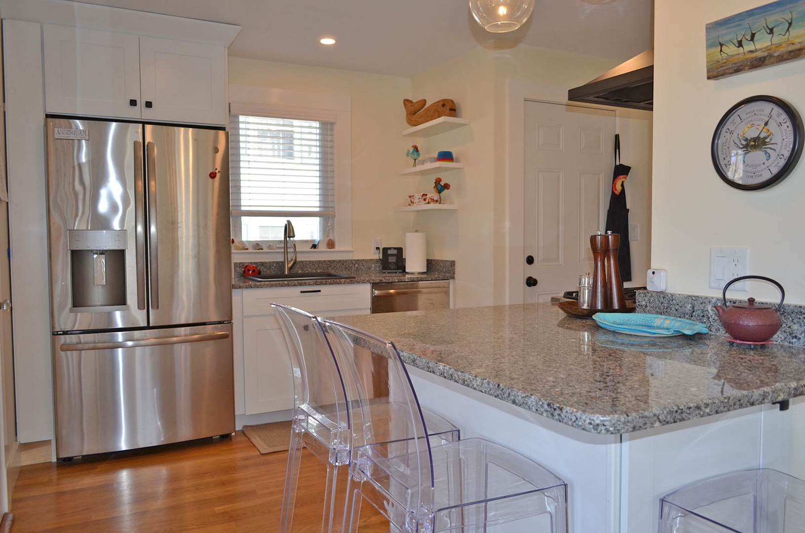 View of the kitchen.