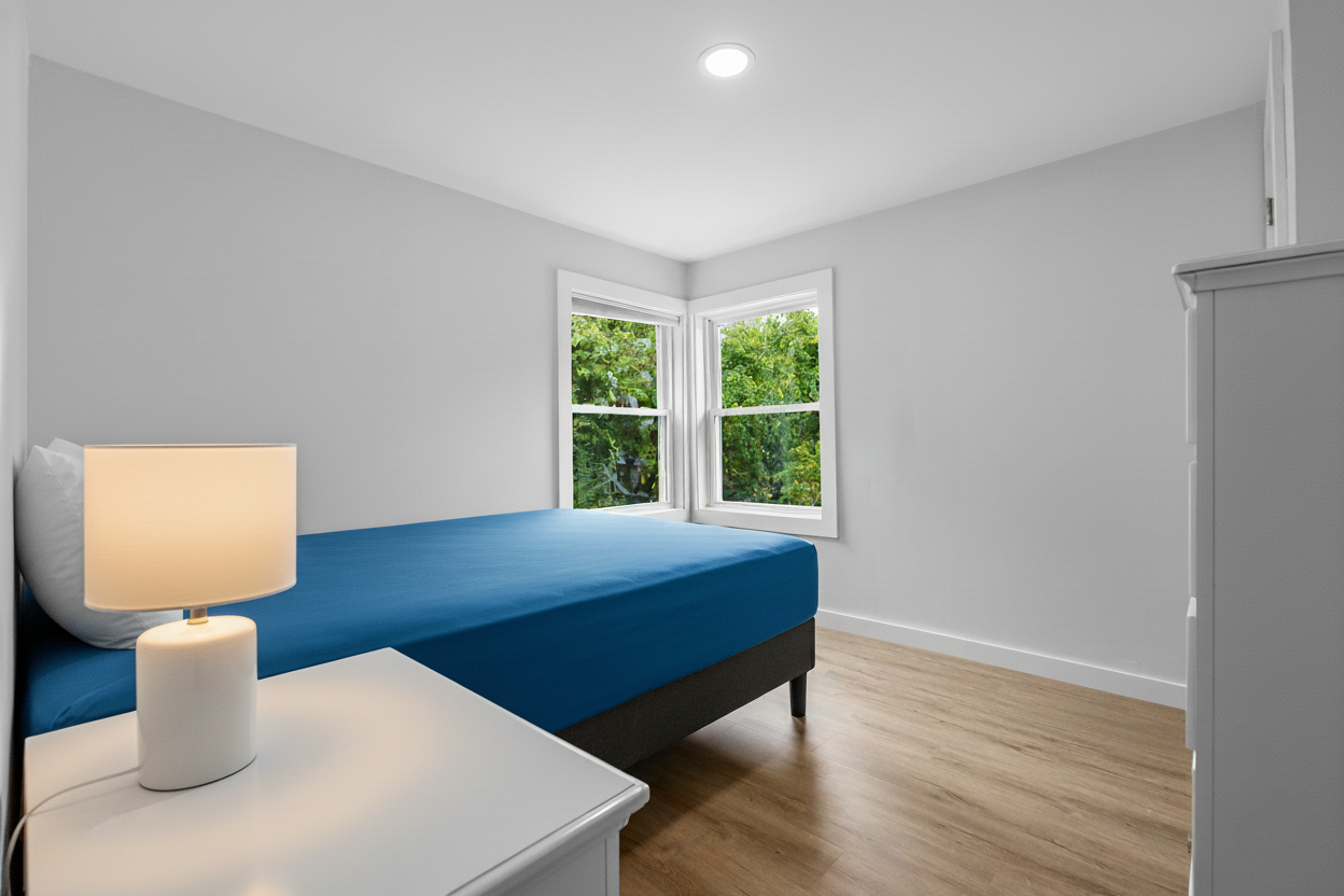 Primary bedroom with a queen bed.