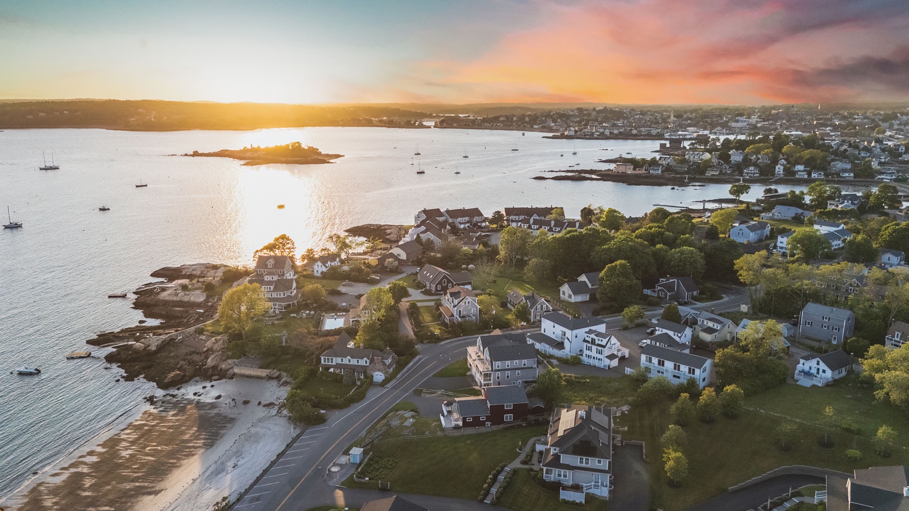 Picture perfect sunsets of Good Harbor Beach.