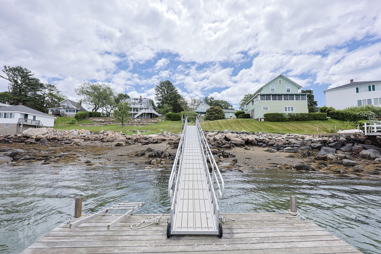 View of the house from the private dock.