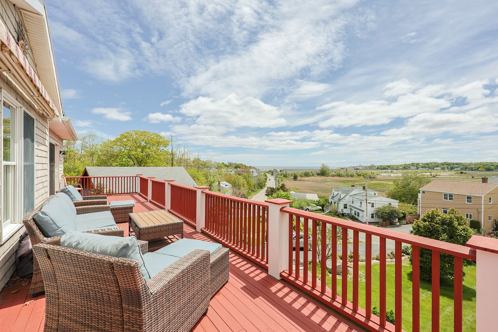 Scenic views of Good Harbor Beach from the upper deck