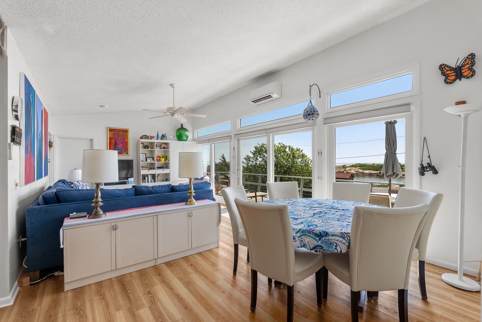 The living room and dining room are open to kitchen.