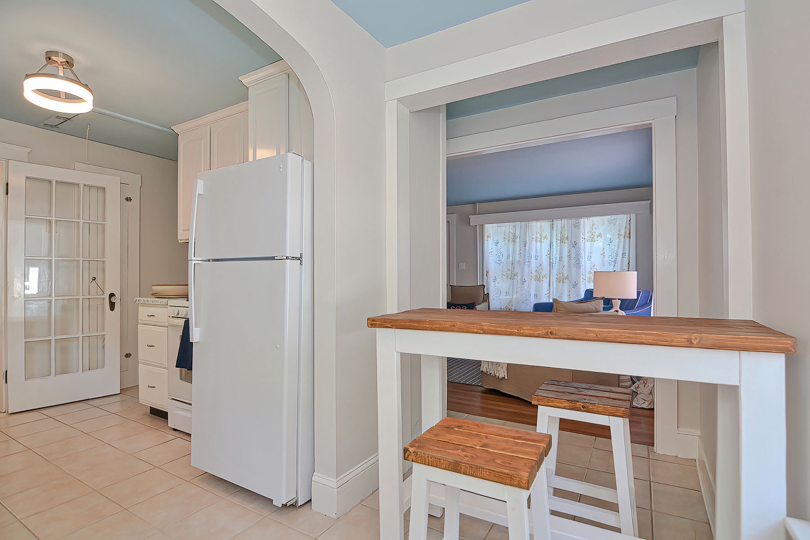 Dining for two in the kitchen.