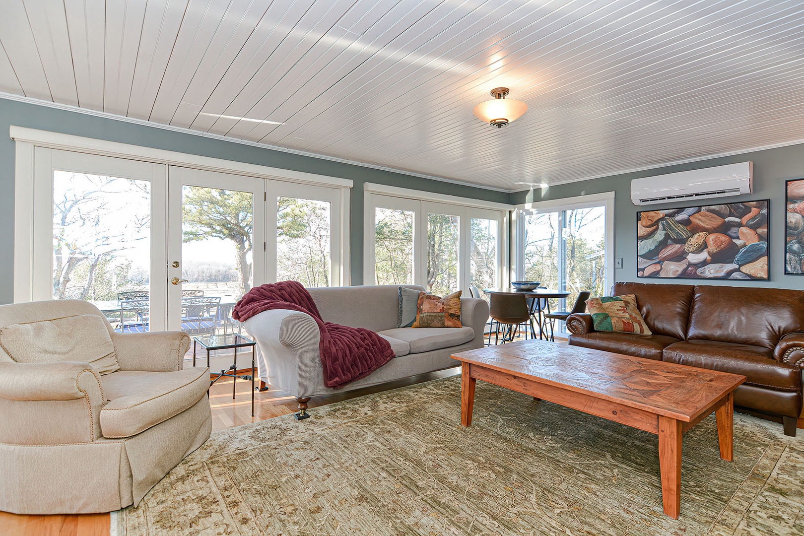 Sit and relax in the spacious living room.