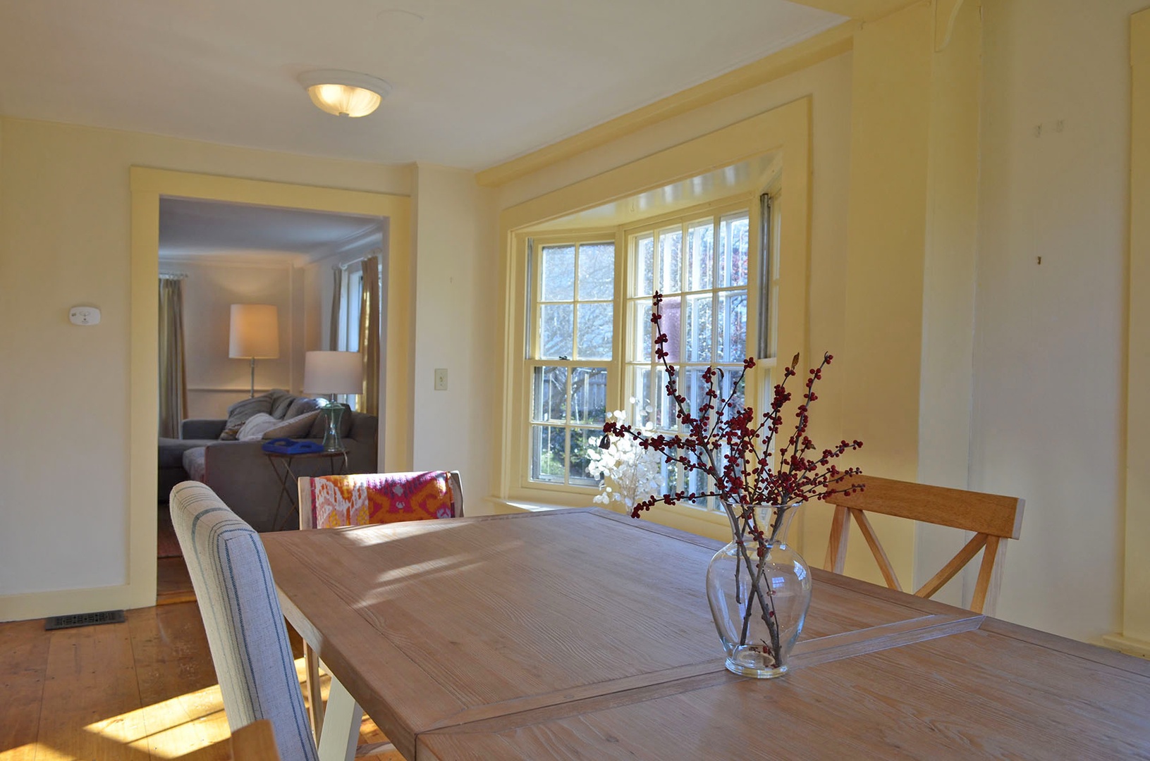 Beautiful natural light fills the home from the many windows.