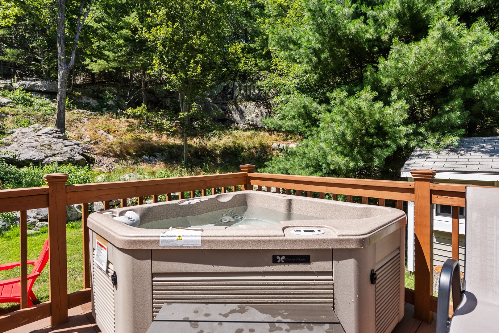 Jump in the hot tub by the deck!