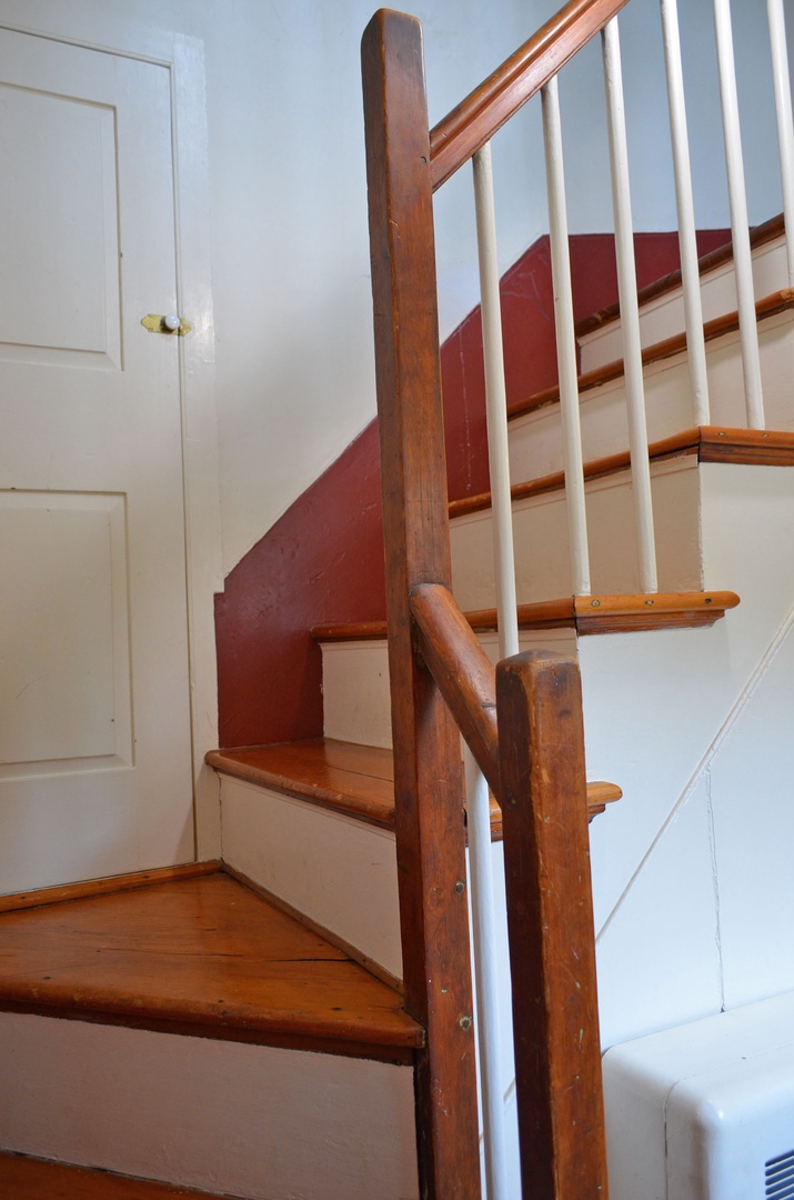 The front staircase to the second floor bedrooms.