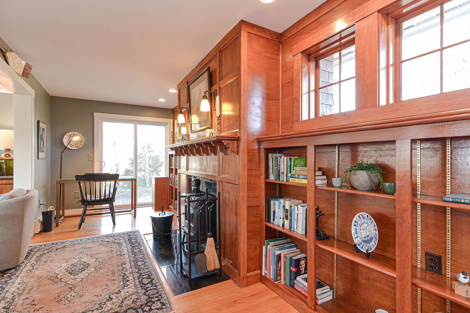 The library in our living room.