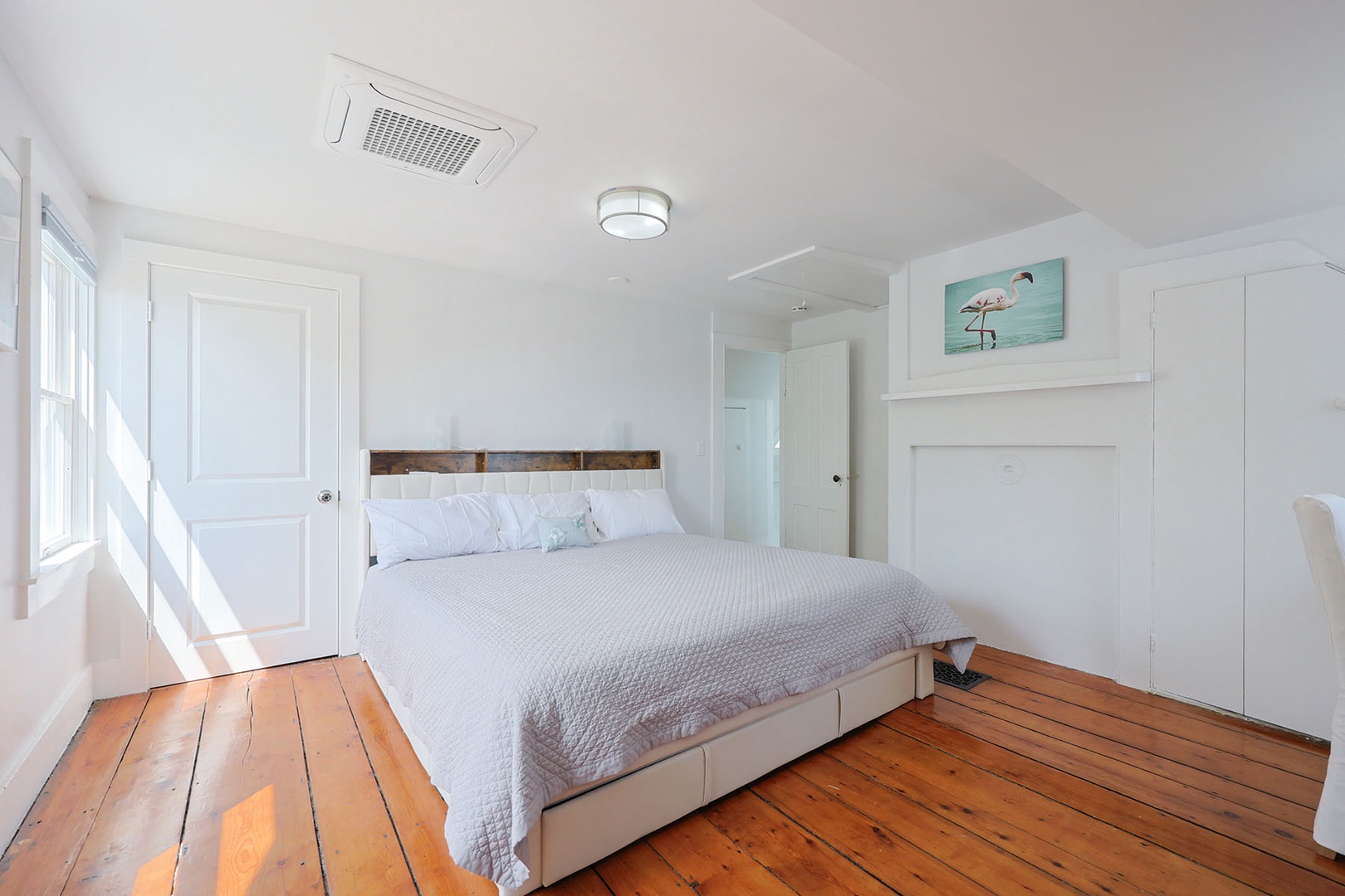 Primary bedroom with King bed.