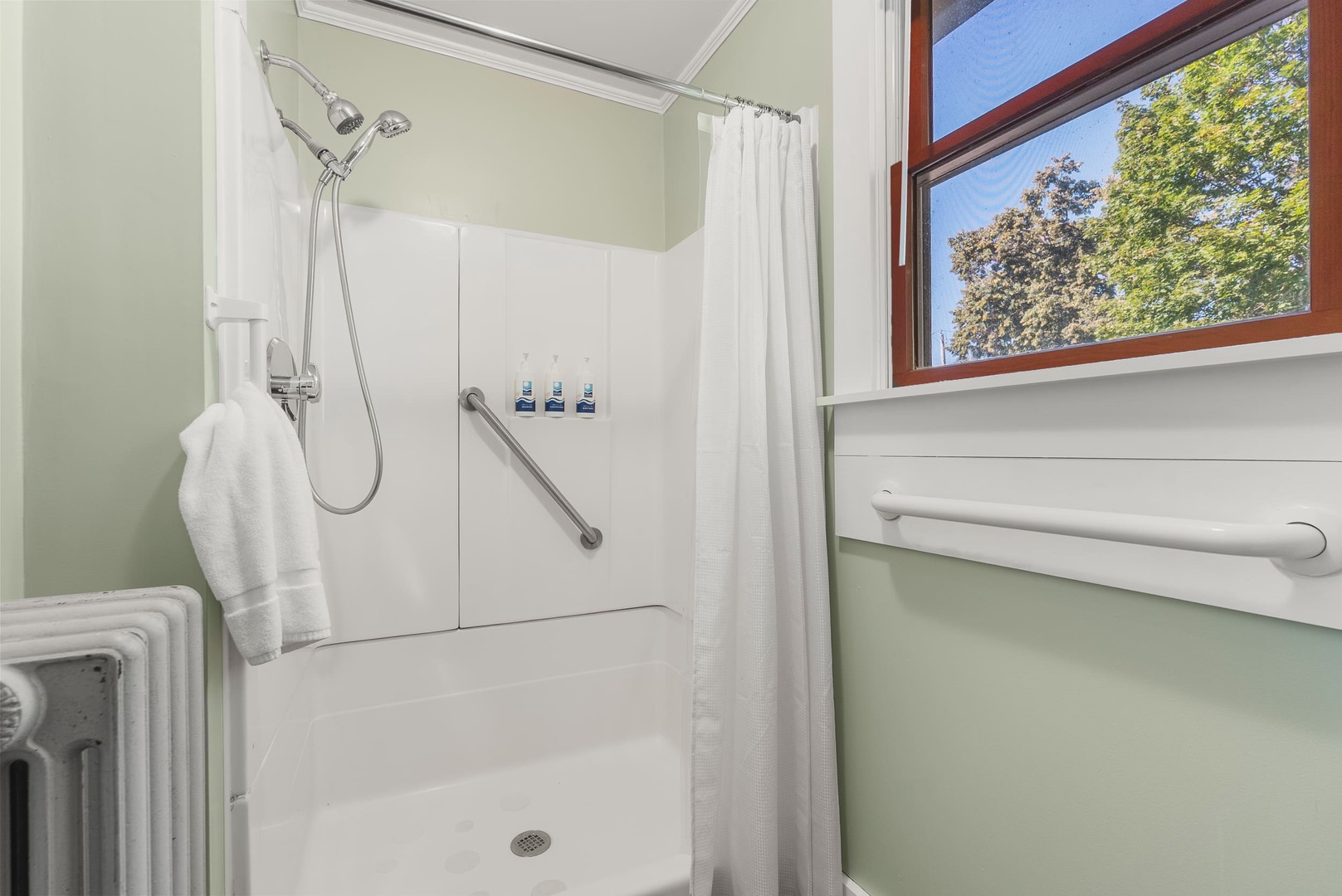 Full Bathroom with a walk-in shower