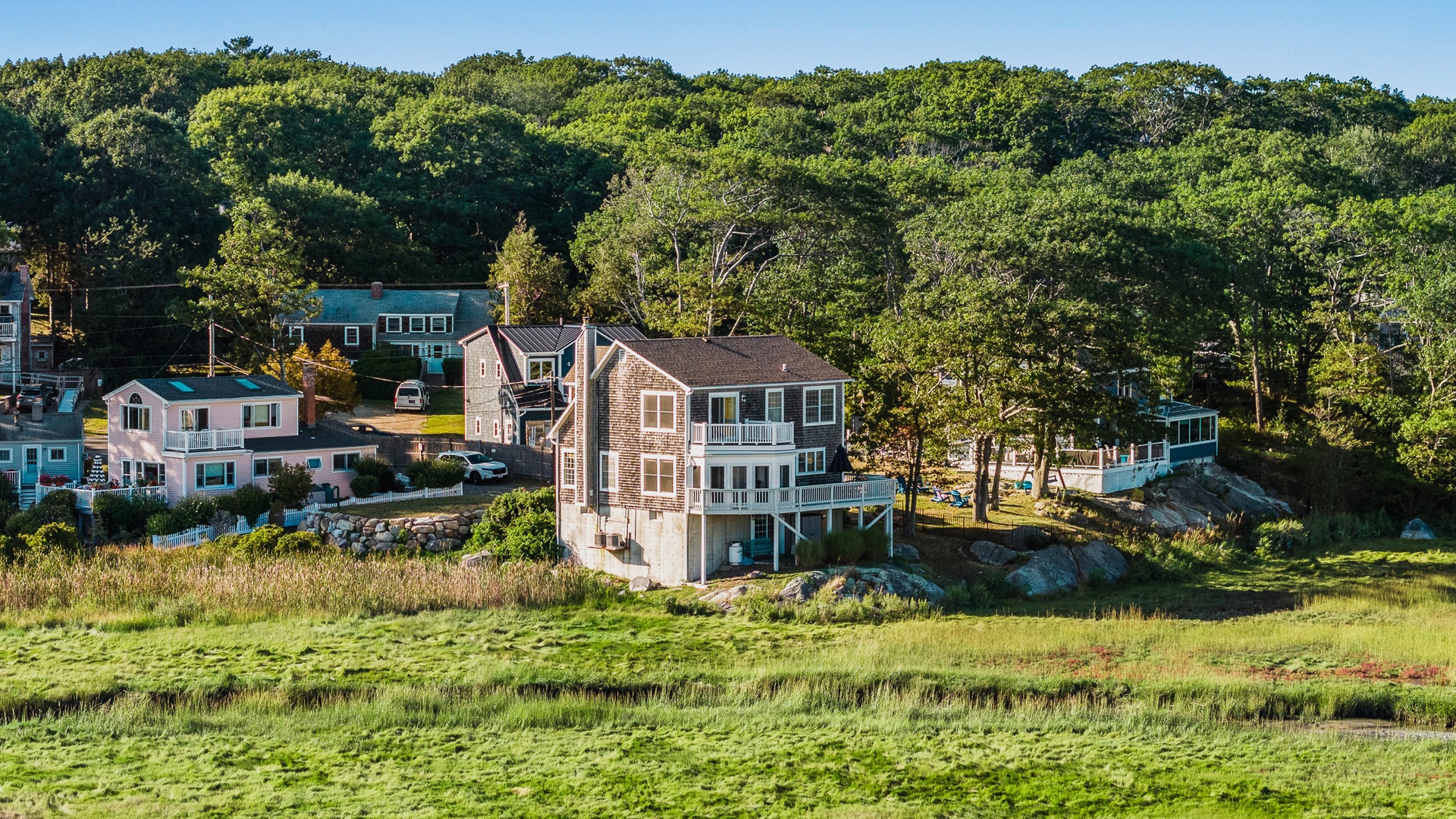 View of the house from the ocean side.