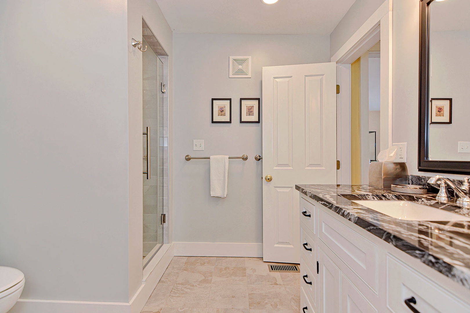 First-floor full bath.