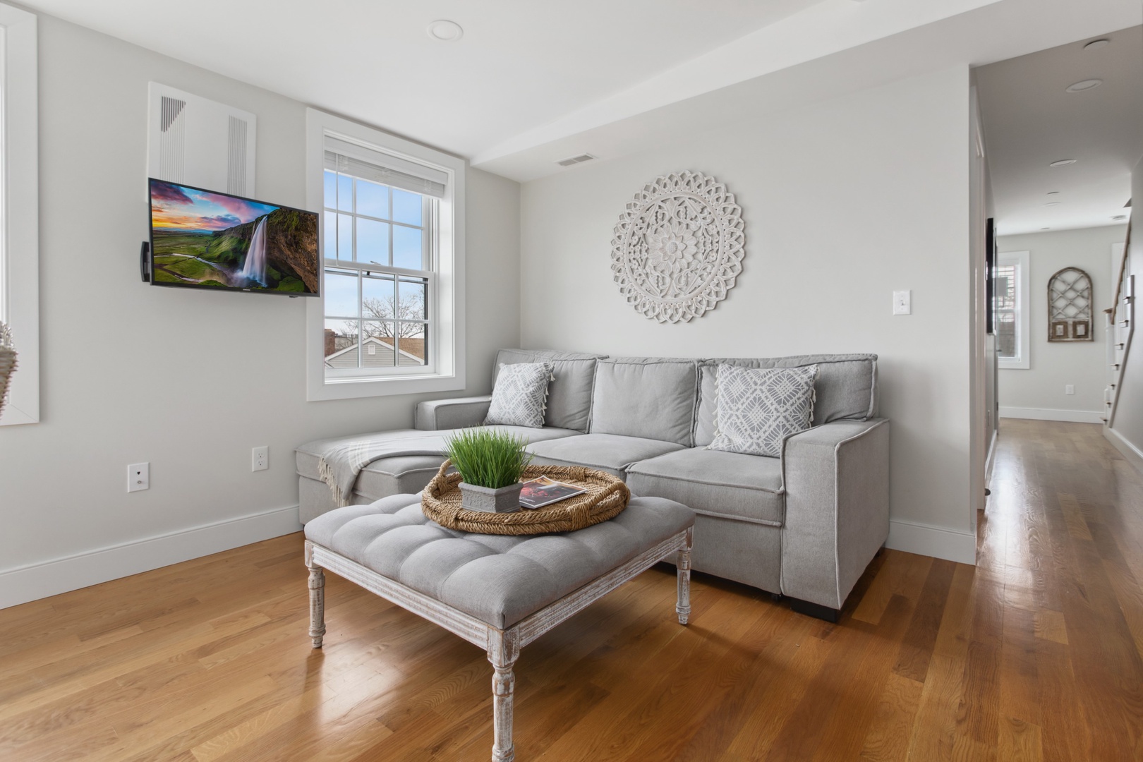 Living room with a sleeper sofa