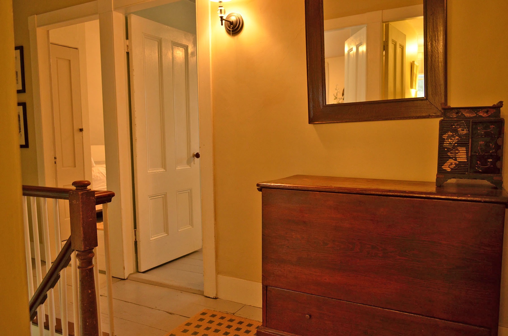 The second floor landing.
