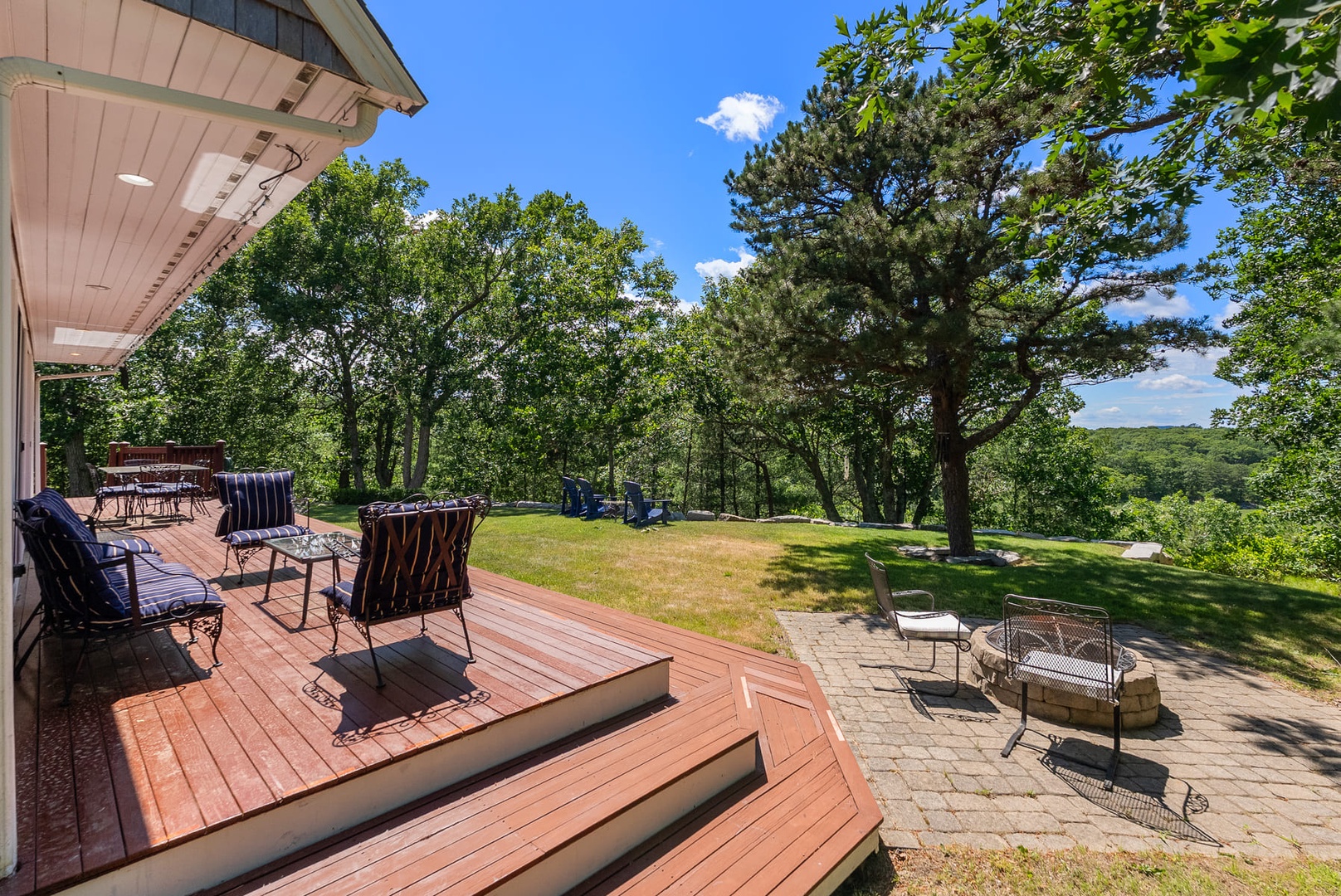 Spacious backyard for outdoor activities.