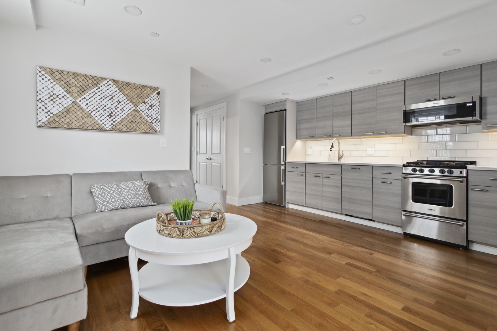 Living room and kitchen