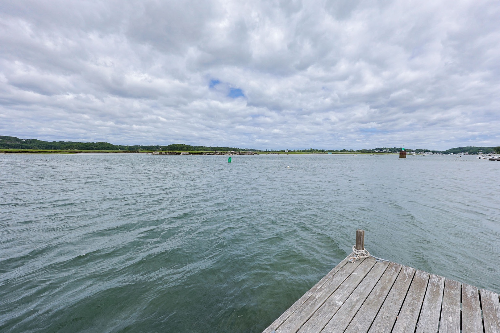 View of the Annisquam River from the private dock.