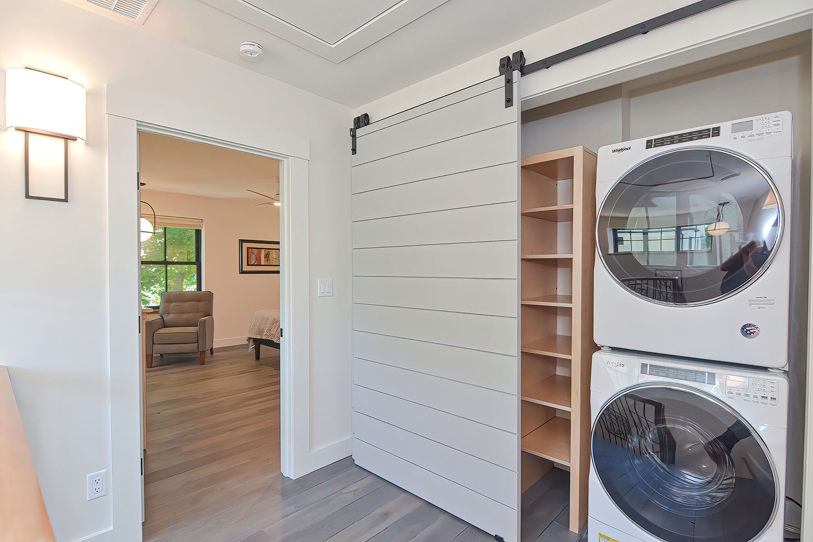 Located on the second floor landing is the laundry room.