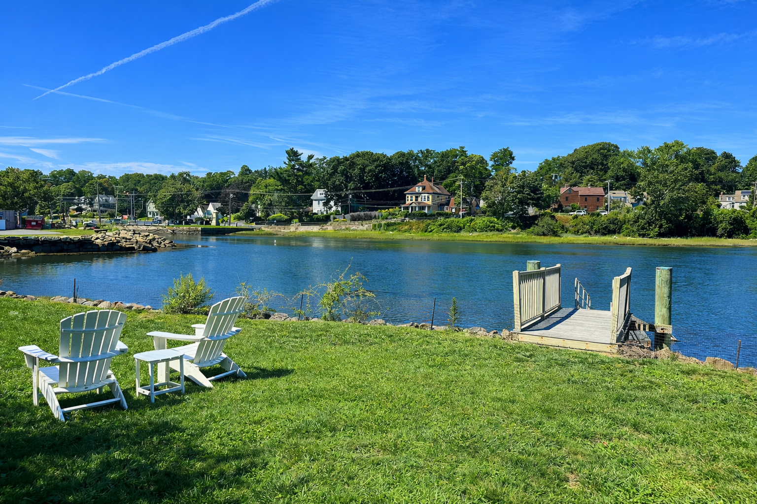 Enjoy the private tidal dock for swimming and boating.