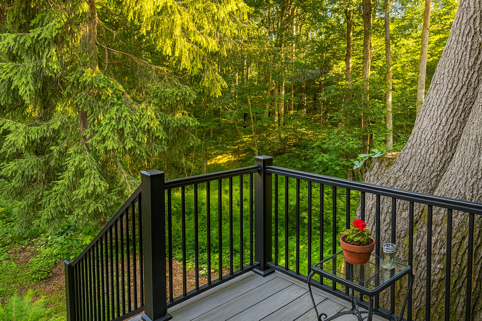 Serene woods that surrounds the house, accessed from the back steps.
