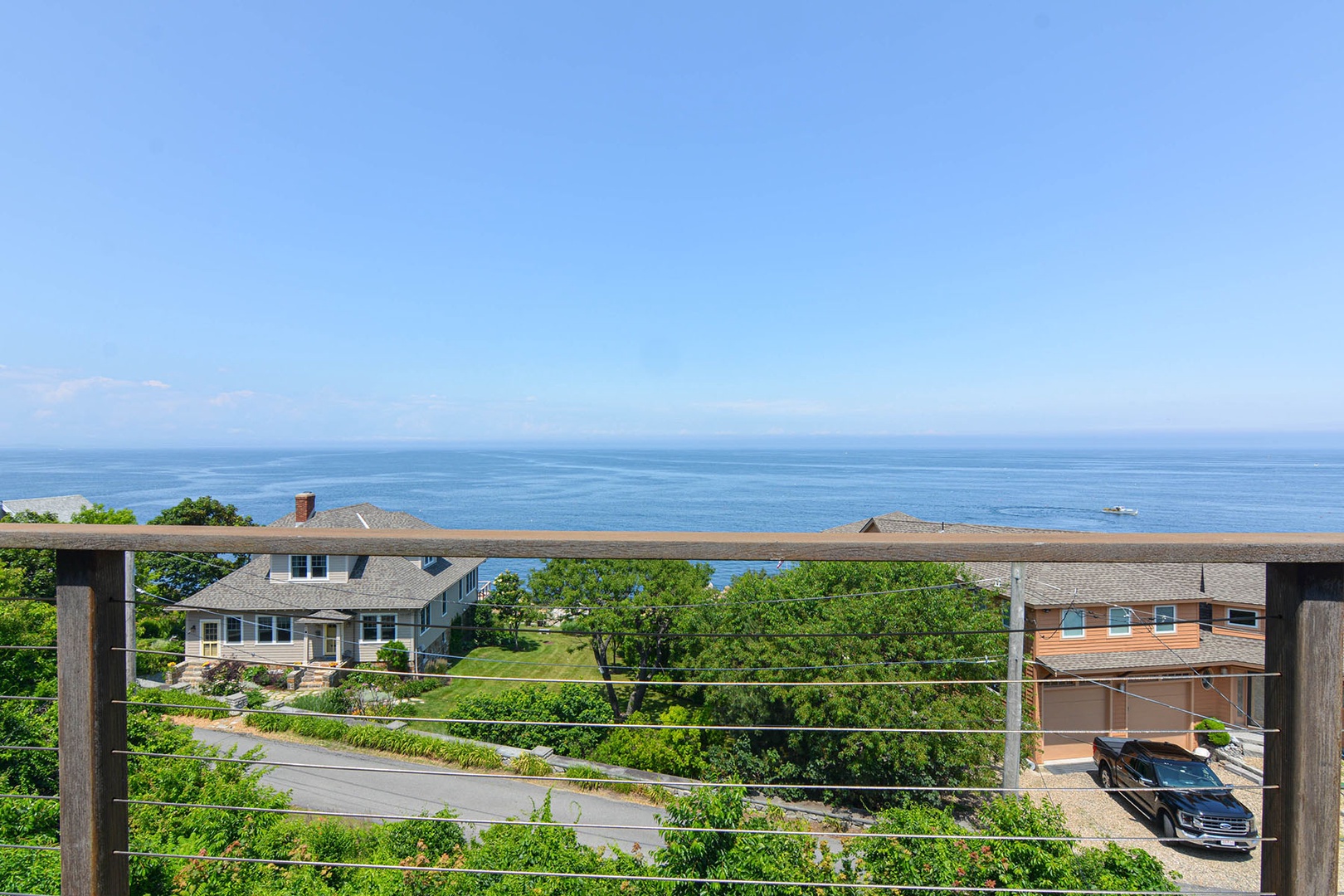 View of Ipswich Bay from the home's upper deck.