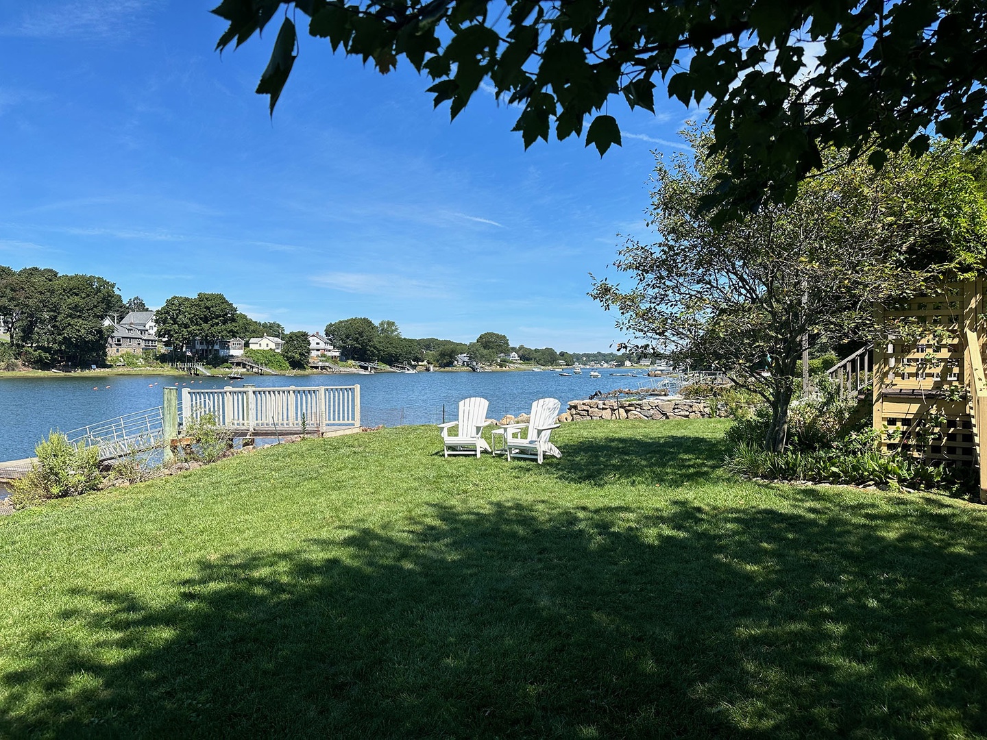 Or you can lounge in the verdant yard.