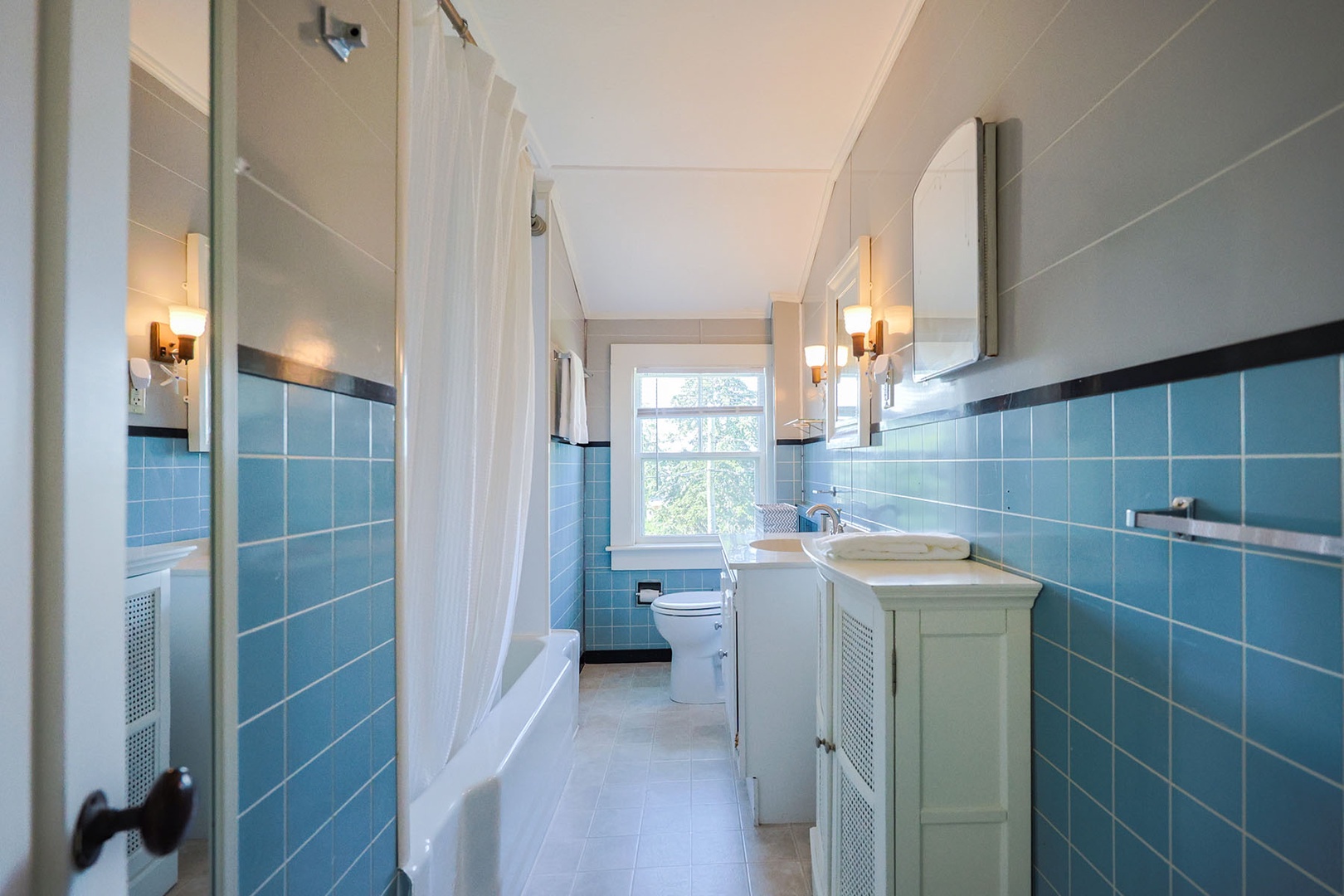 Full-bathroom located upstairs.