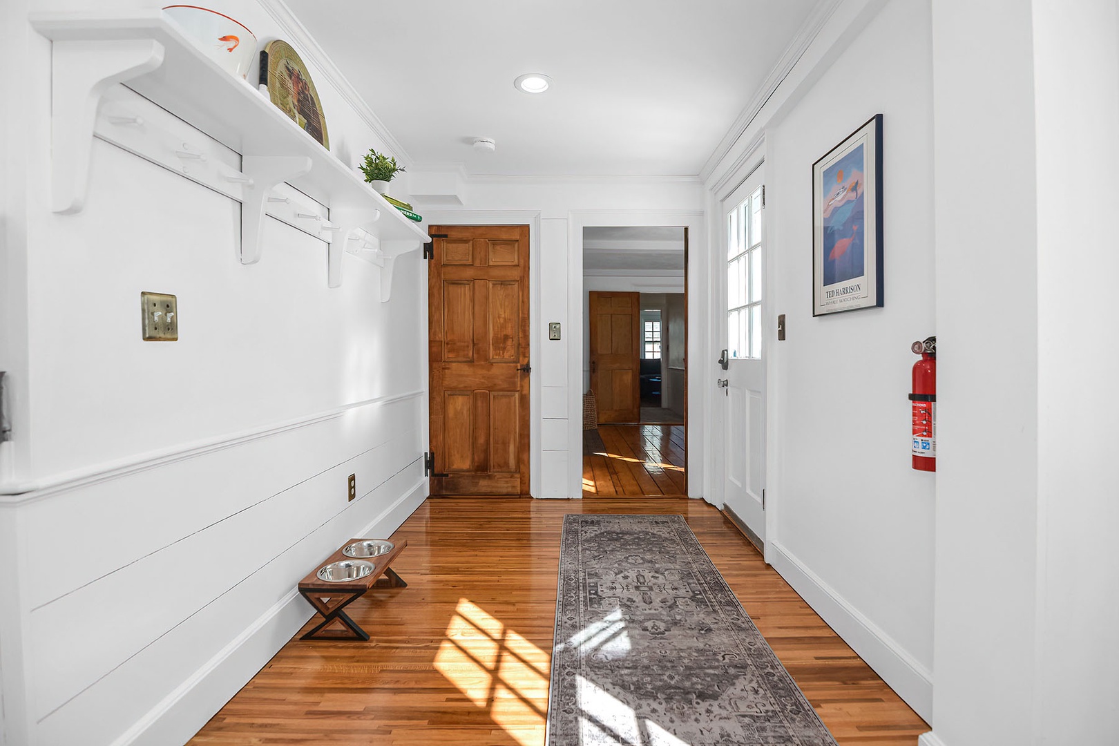 Kitchen and side door to the home.