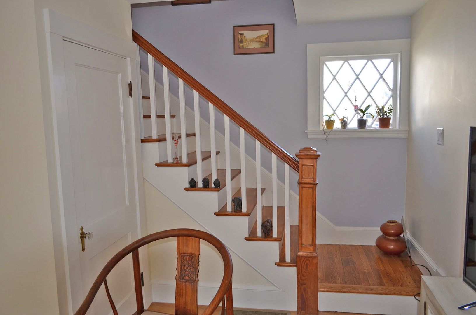 The staircase to the second floor.