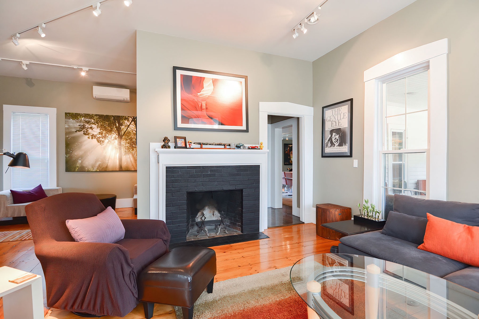 With multiple seating areas, the large sitting room invites you to lounge, chat, or unwind.