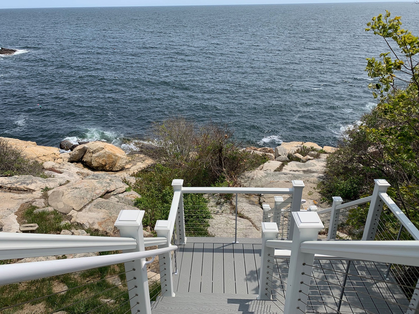 Stairs to the cove.