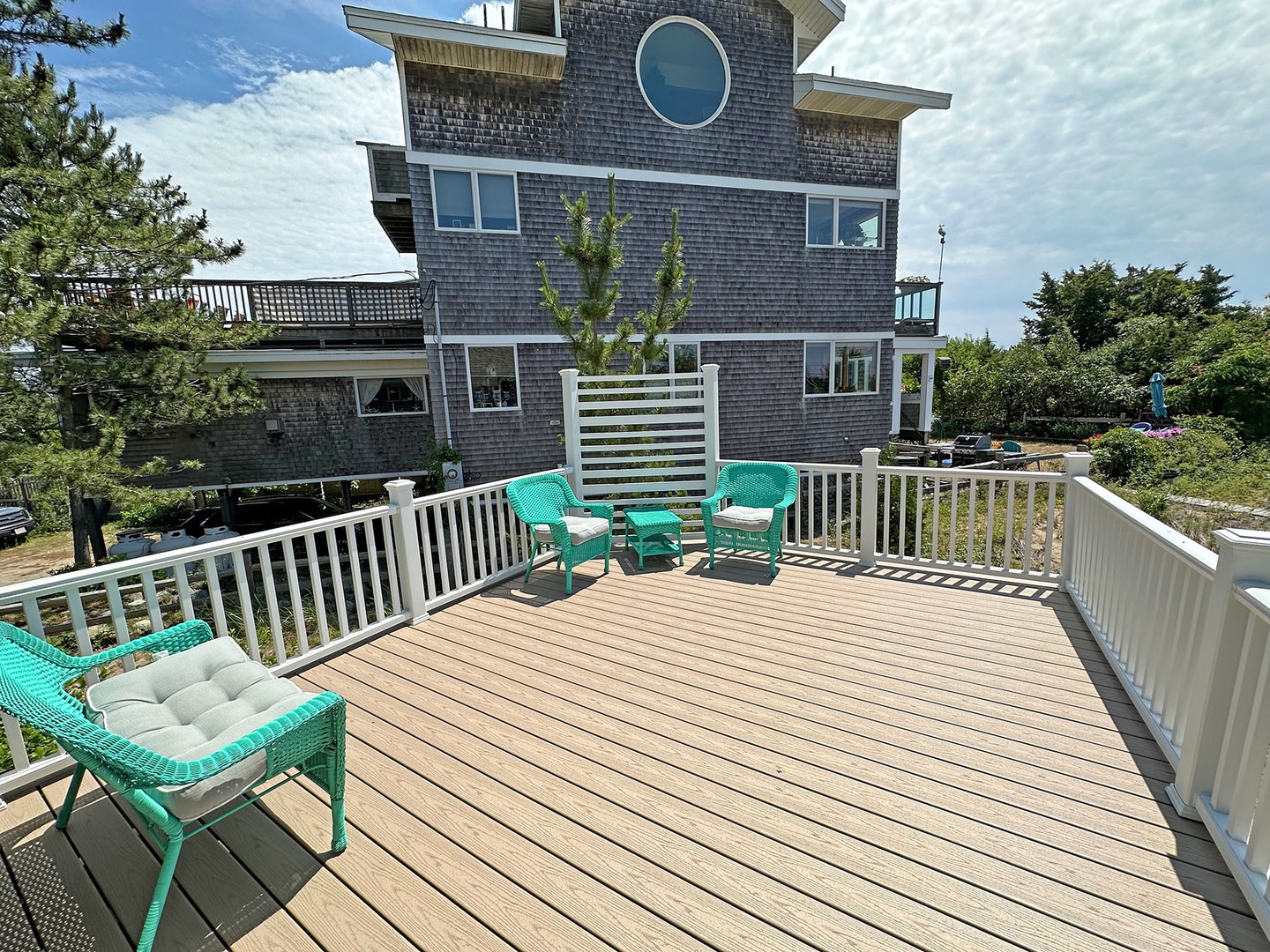 Enjoy the salty air and sunshine on the back deck.