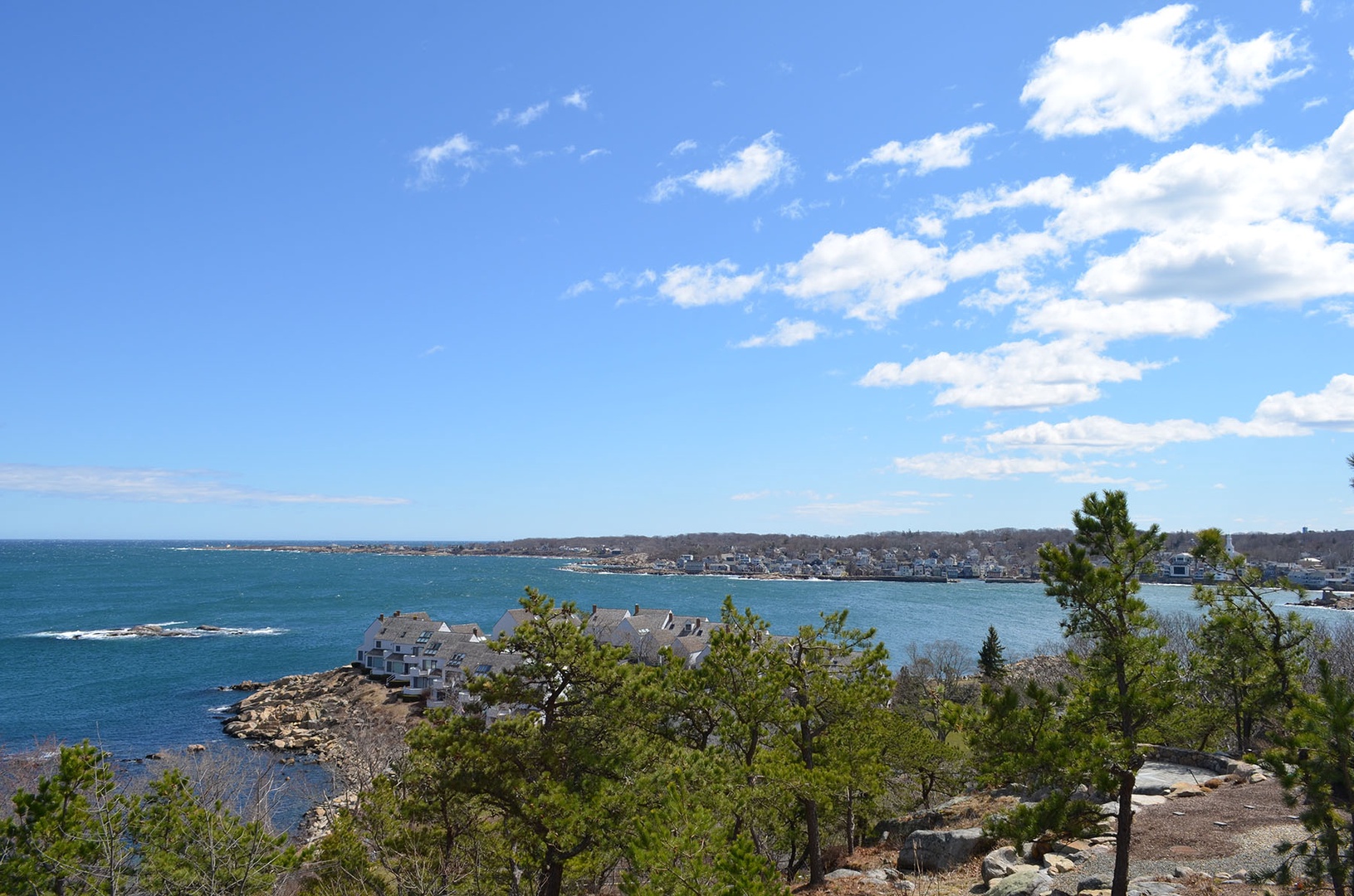 Panoramic views of Rockport from The View.